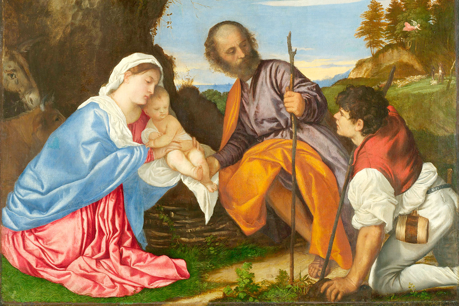 Vendita online Tiziano Vecellio Sacra Famiglia con un pastore - Il Quadro  Della Situazione // Via Roma Gallery